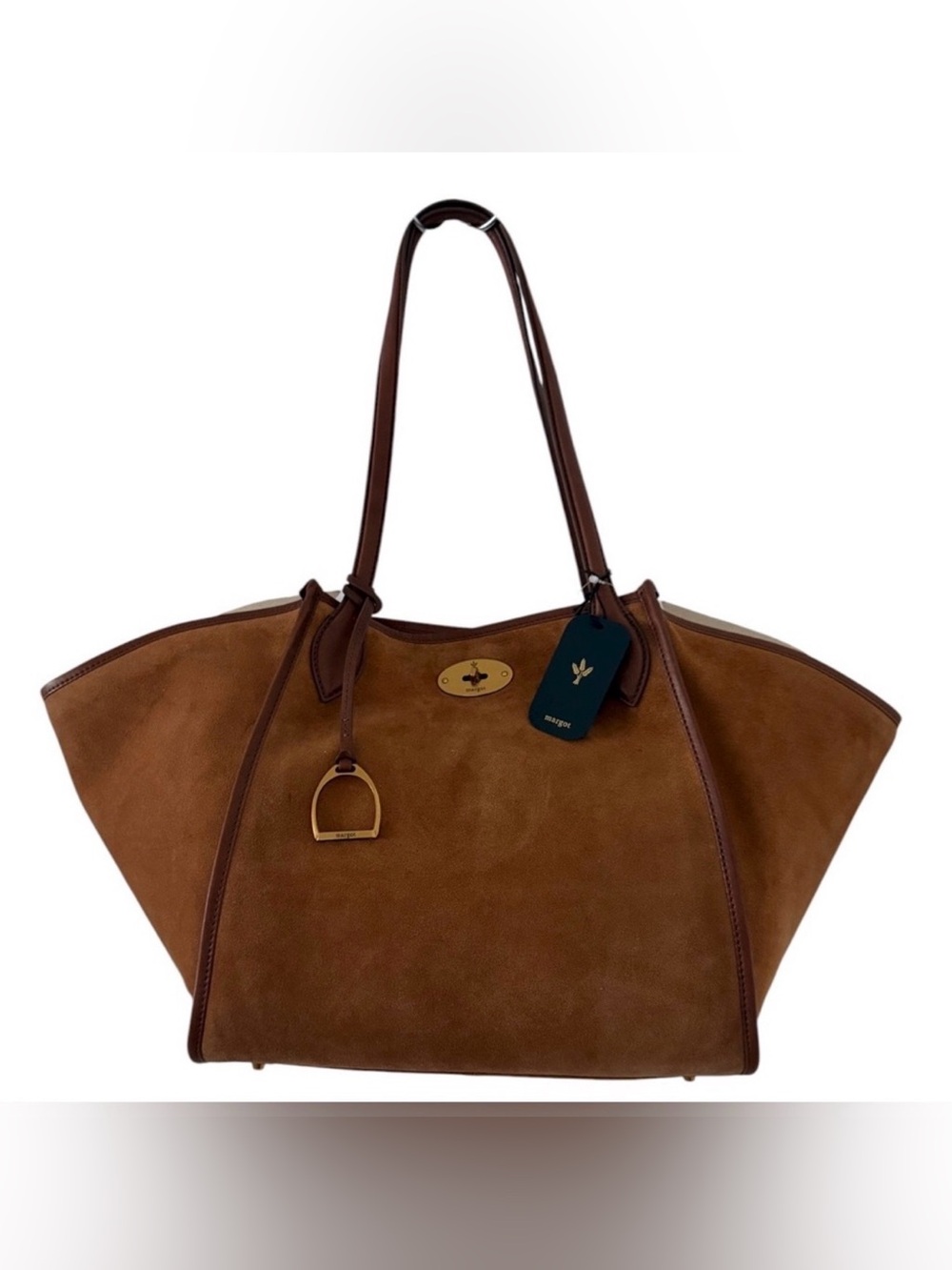 NWT MARGOT NEW YORK Brown Suede Women’s Tote Bag